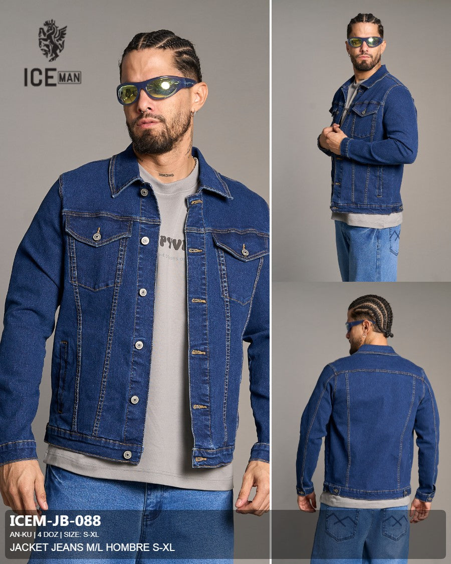 Jacket jeans m/l hombre s-xl