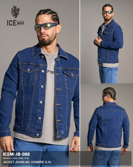 Jacket jeans m/l hombre s-xl