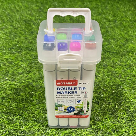 Marcador c/doble punta 12colores mp163-12
