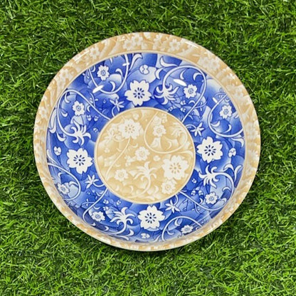 Plato azul y amarillo d/flor 751104-388