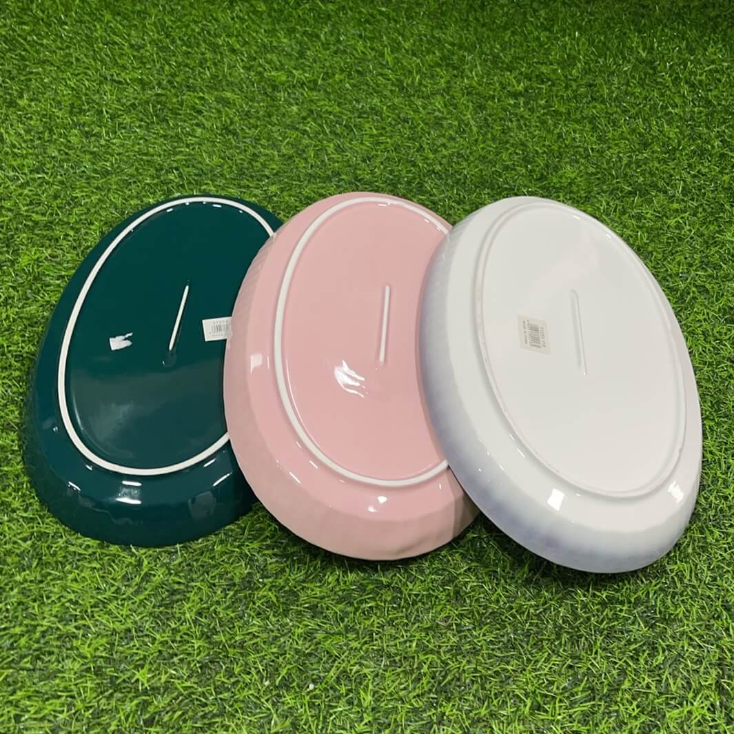 Plato ovalo c/borde negro 1351255-118