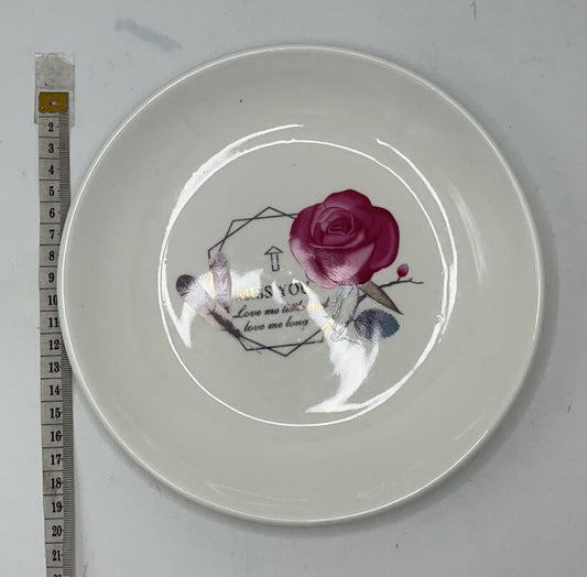 Plato ceramica d/rosa #8 51044-46