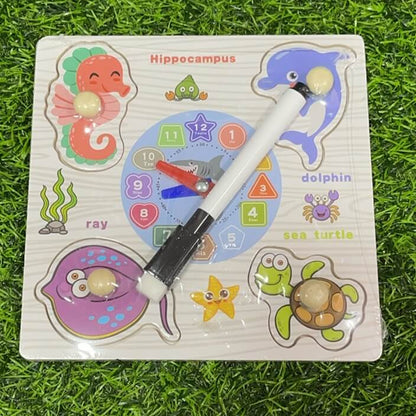 Rompecabeza d/verdura y reloj1729-44