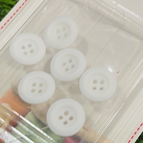 Botones blanco 1.5cm 6pcs51221-43