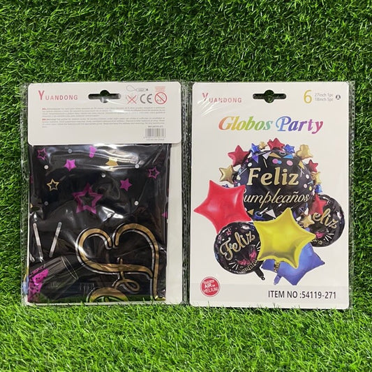 Globos feliz cumpleano 6pcs54119-271