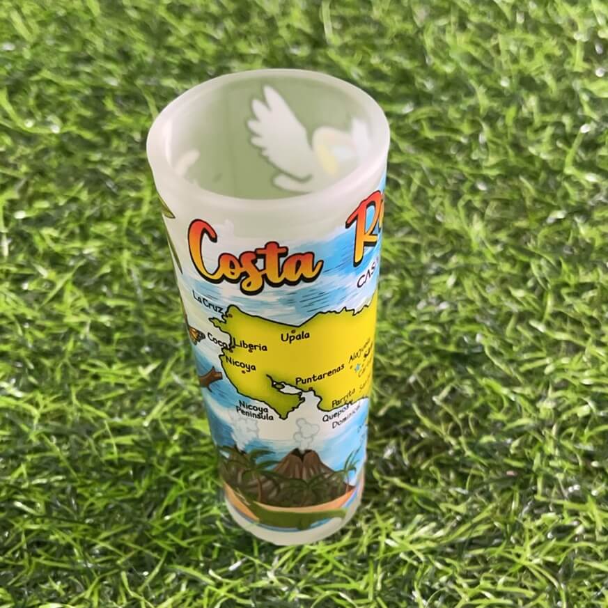 Vasito vidrio d/mapa costa rica90270-8