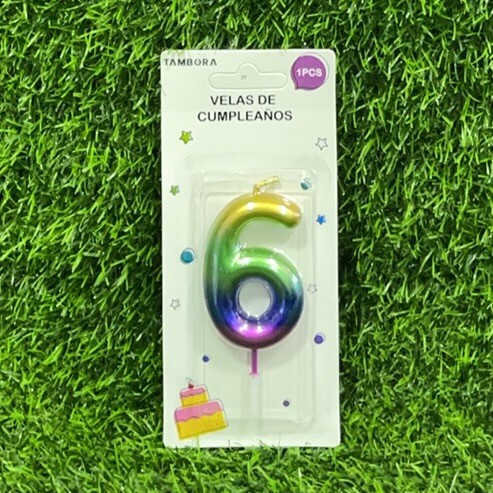 Vela numerica n6 6cm 90243-50