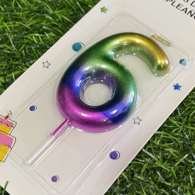 Vela numerica n6 6cm 90243-50