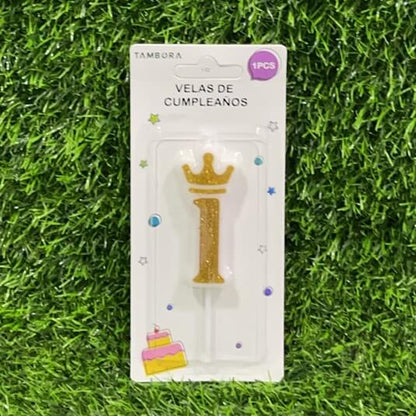 Vela numerica c/corona n1 6cm90243-161