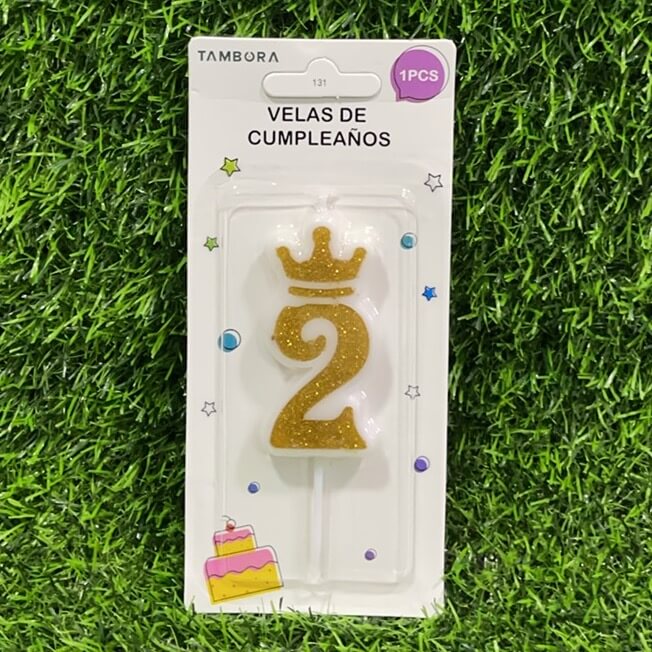 Vela numerica c/corona n2 6cm90243-162