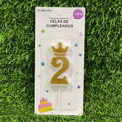 Vela numerica c/corona n2 6cm90243-162