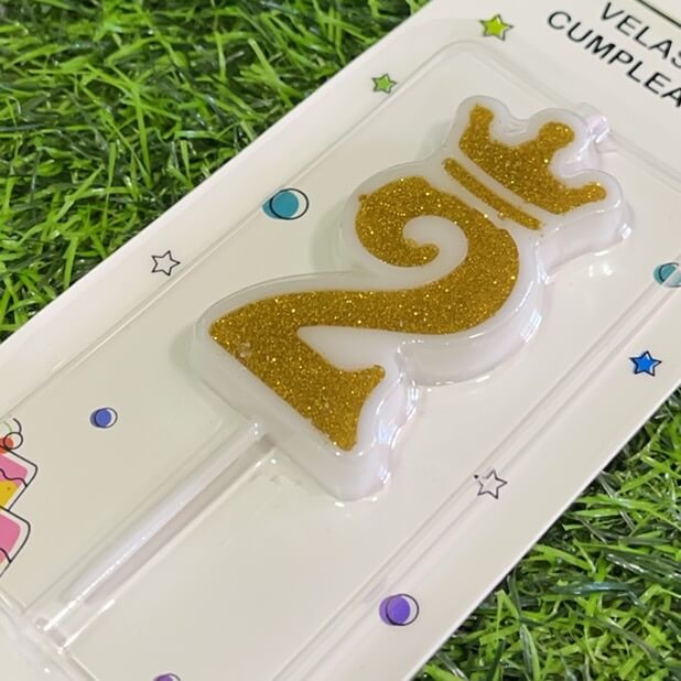 Vela numerica c/corona n2 6cm90243-162