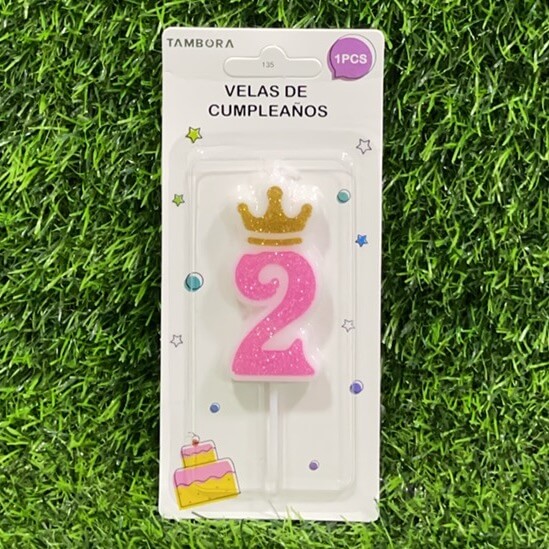 Vela numerica c/corona n2 6cm90243-152