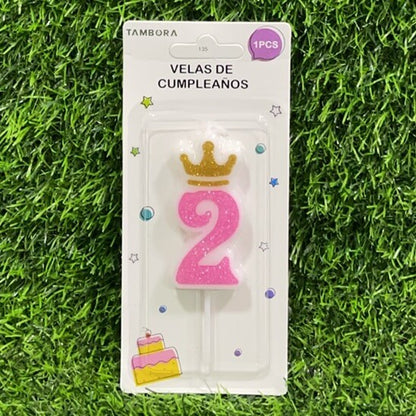 Vela numerica c/corona n2 6cm90243-152