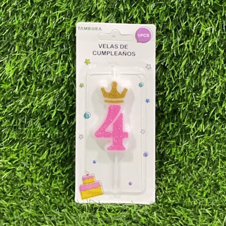 Vela numerica c/corona n4 6cm90243-154