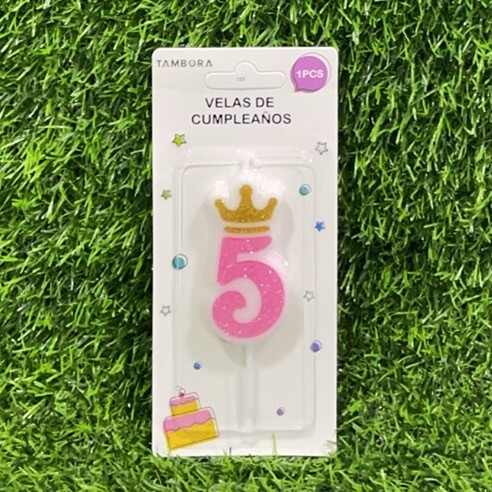 Vela numerica c/corona n5 6cm90243-155