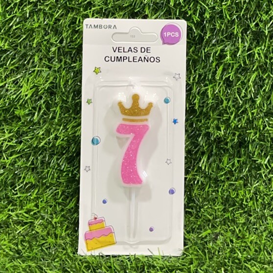 Vela numerica c/corona n7 6cm90243-157