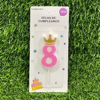 Vela numerica c/corona n8 6cm90243-158