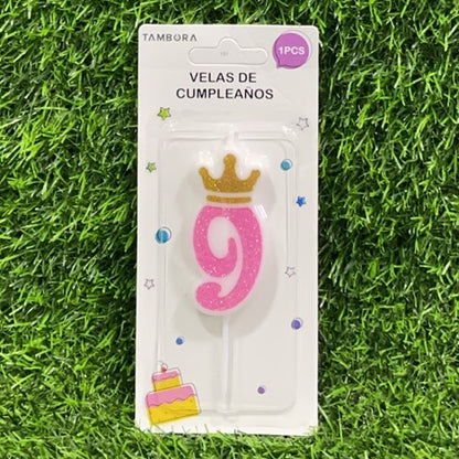 Vela numerica c/corona n9 6cm90243-159