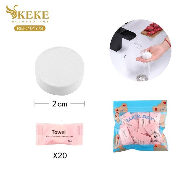 Toalla facial comprimida 20pcs
