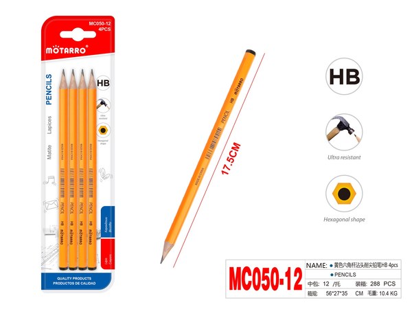 Lapiz hb 4pcs mc050-12