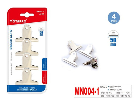 Clip d/papel 50mm 4pcs mn004-1