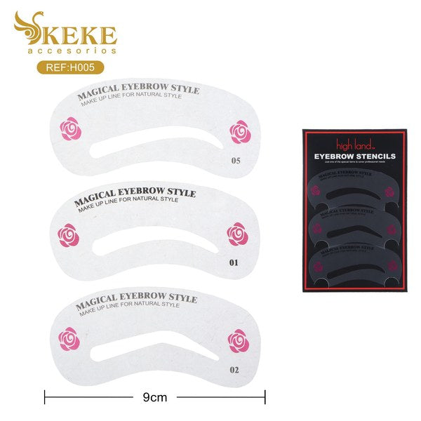 Plantillas para cejas 3pcs