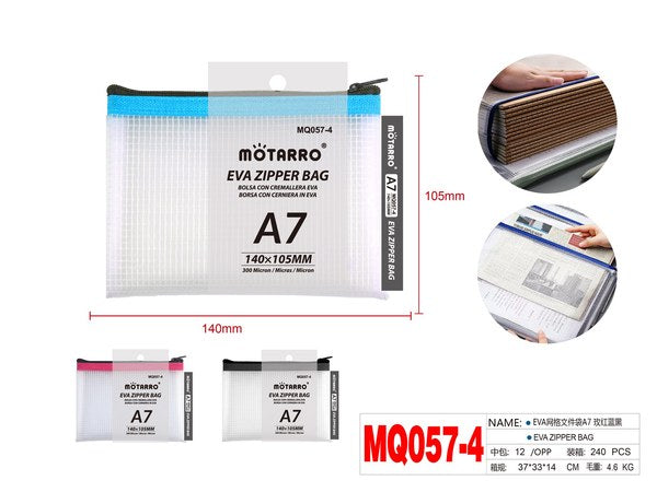 Bolsa con cremallera eva a7140x105mm mq057-4