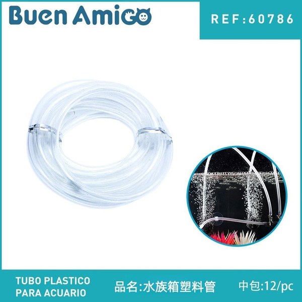 Tubo plastico para acuario