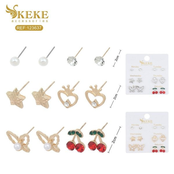 Set de pendientes 6pcs
