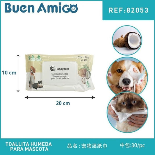 Toallita humeda para mascota