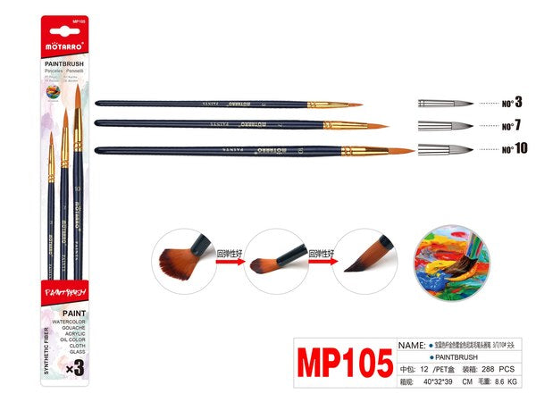 Pinceles 3pcs mp105