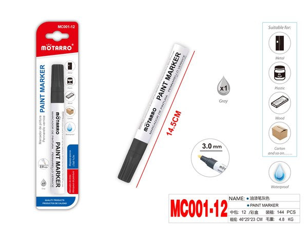 Marcador pintura gris 1pcmc001-12