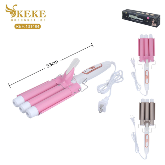 Rizadora de tres barriles