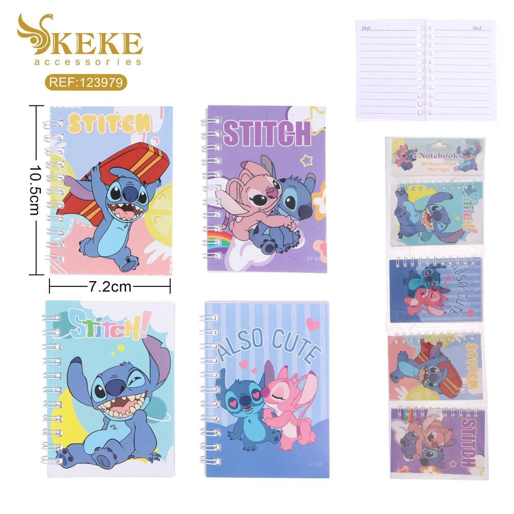 Libretas stitch 4pcs