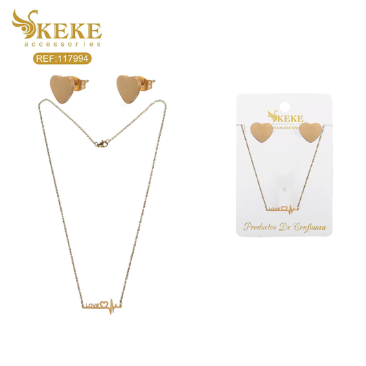 Set de pendientes de acero 2pcs