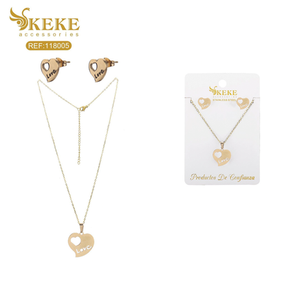 Set de pendientes de acero 2pcs