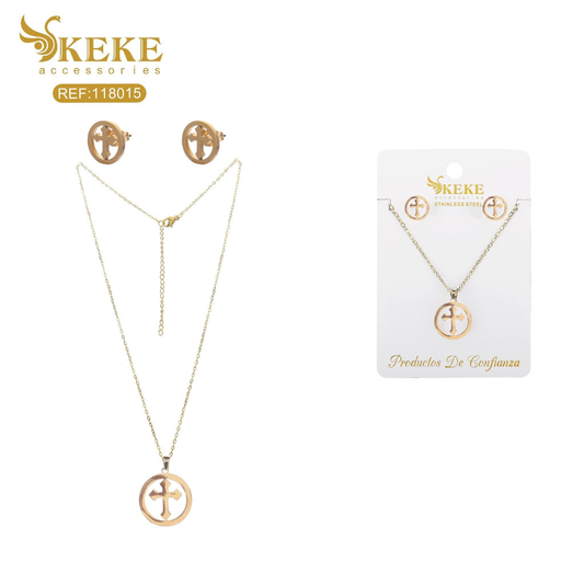 Set de pendientes de acero 2pcs