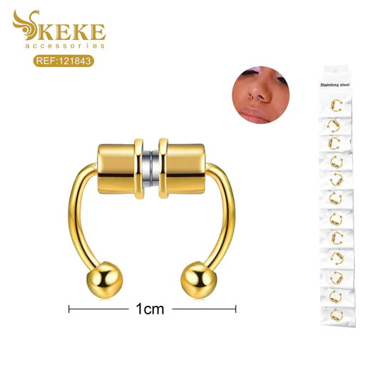 Aretes magneticos para nariz deacero