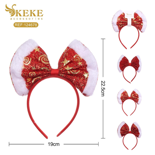 Diadema navidena con luces