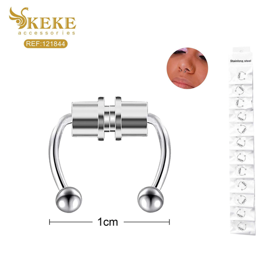 Aretes para nariz de acero