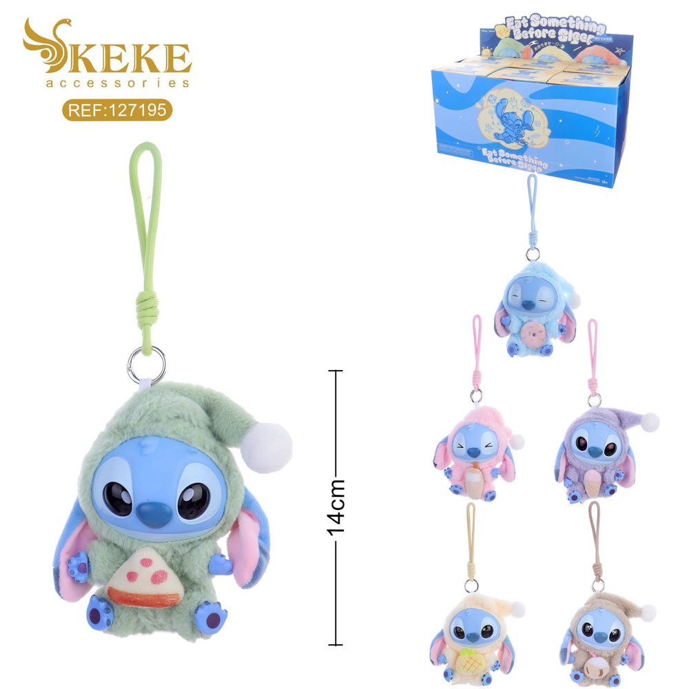 Caja sorpresa labubu con stitch14cm