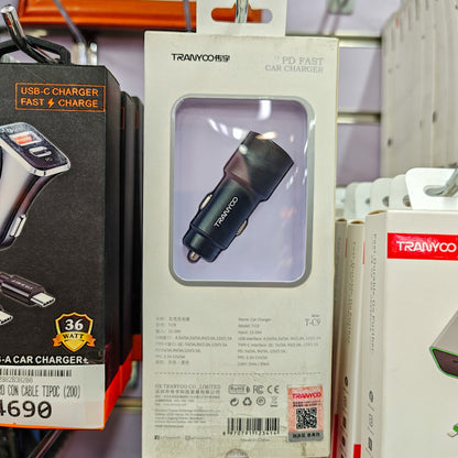 Cargador para auto pd*qc 3.0 metal